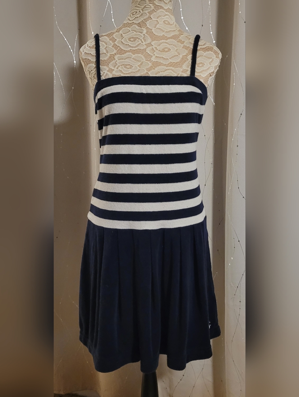 ​Vintage Y2K Juicy Couture Striped French Terry Mini Dress Size M